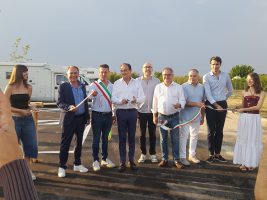 Il taglio del nastro della nuova area camper di Piozzo in frazione San Grato