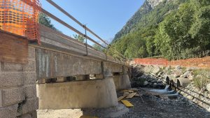 La situazione attuale dei lavori al ponte delle Rovine