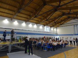 Veduta interna della nuova palestra di Barge