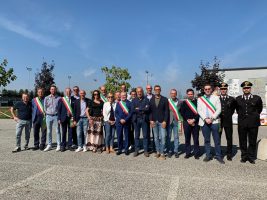 Foto di gruppo durante i festeggiamenti a Caramagna Piemonte