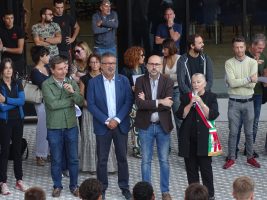 L'intervento della sindaca di Cuneo Manassero nel primo della nuova sede dell'istituto Grandis