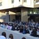 Un momento dell'accoglienza delle classi prima presso l'anfiteatro del nuovo istituto Grandis