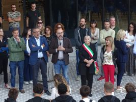 L'intervento del presidente Robaldo nel primo della nuova sede dell'istituto Grandis