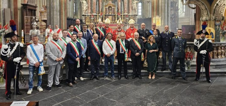 Le autorità presenti alla Santa Messa solenne per la Festa patronale di San Chiaffredo