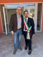 Il presidente Robaldo con il sindaco di Rifreddo Giordanino