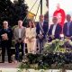 Il consigliere Sannazzaro sul palco delle autorità durante la Sagra della Noce di VIllanova Solaro