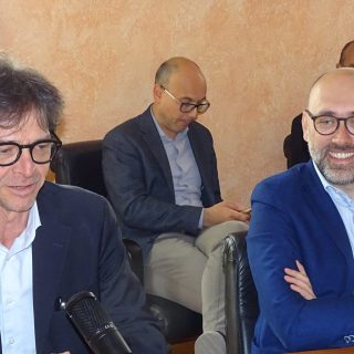 Il presidente della Provincia Luca Robaldo con il presidente di Cogesi Emanuele Di Caro