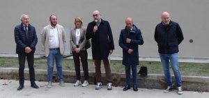 Lintervento del presidente Robaldo durante linaugurazione della nuova sede del Reparto Viabilità di Saluzzo