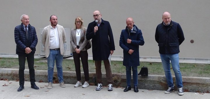 Lintervento del presidente Robaldo durante linaugurazione della nuova sede del Reparto Viabilità di Saluzzo