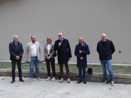 L'intervento del presidente Robaldo durante l'inaugurazione della nuova sede del Reparto Viabilità di Saluzzo