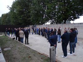 Il pubblico presente all'inaugurazione della nuova sede del Reparto Viabilità di Saluzzo