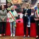 L'intervento della consigliera Casale durante l'inaugurazione della 30^ festa della Bagna Cauda di Faule