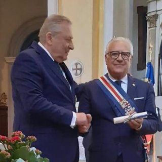 Il consigliere Pulitanò durante l'11° Meeting provinciale degli insigniti di onorificenze cavalleresche e decorati