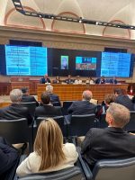 L'intervento del presidente Robaldo durante la presentazione del "Lavoro buono al servizio del territorio" in Senato