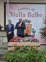 Il presidente Robaldo e il vicepresidente Antoniotti alla visita del Principe Alberto II di Monaco a Niella Belbo