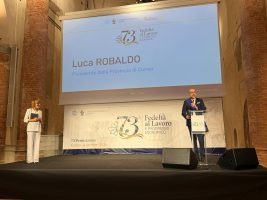 L'intervento del presidente Robaldo alla 73^ edizione della Fedeltà al Lavoro e Progresso Economico