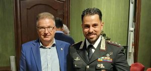 Il vicepresidente Antoniotti con il capitano Santoro