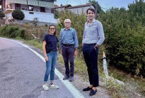 Sopralluogo del consigliere provinciale Pietro Danna a Magliano Alpi, con la sindaca Tomatis e il vicesindaco Vinai
